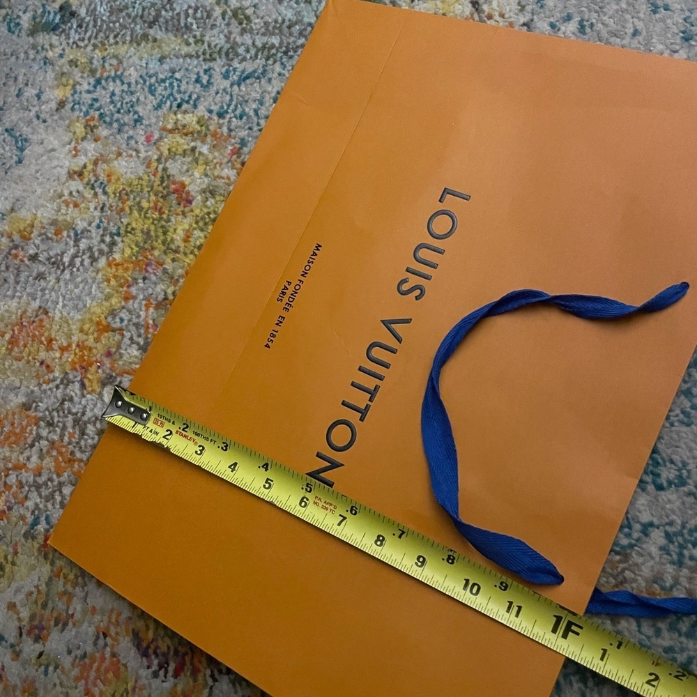 Two Bold Orange shopping Bags 🛍️ with Blue lettering and Handles - Picture 4 of 6